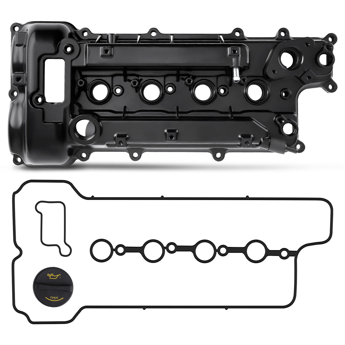 Aluminum Valve Cover Set compatible For Kia 12-19 Rio 16-20 Optima compatible For Hyundai 17-20 Elantra