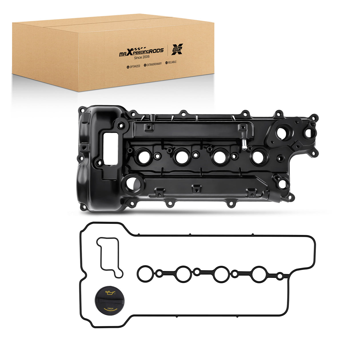 Aluminum Valve Cover Set compatible For Kia 12-19 Rio 16-20 Optima compatible For Hyundai 17-20 Elantra