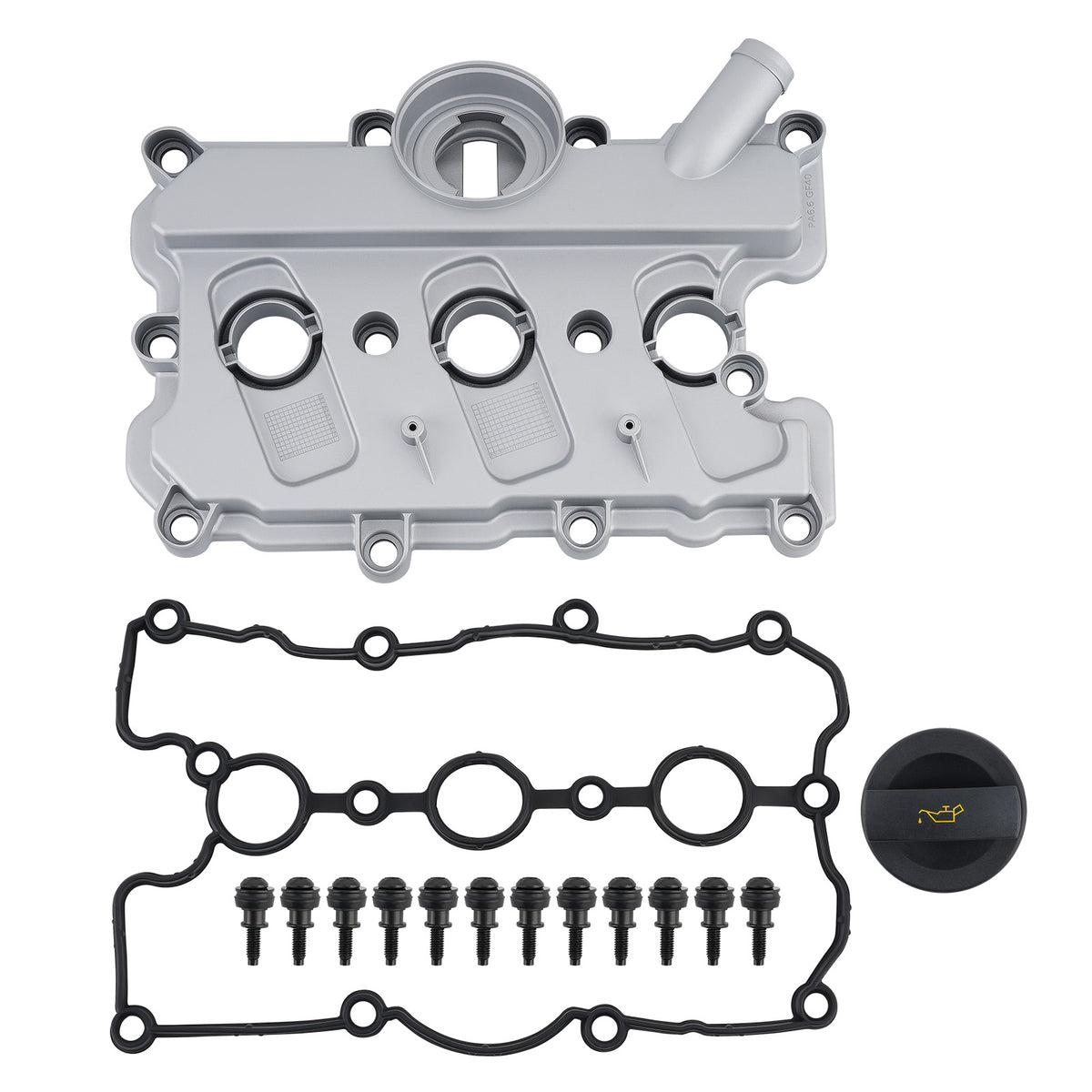 Engine Valve Cover w/ Gasket Kit compatible For Audi A4 A5 Q7 S4 S5 compatible For VW Touareg 06E103471N