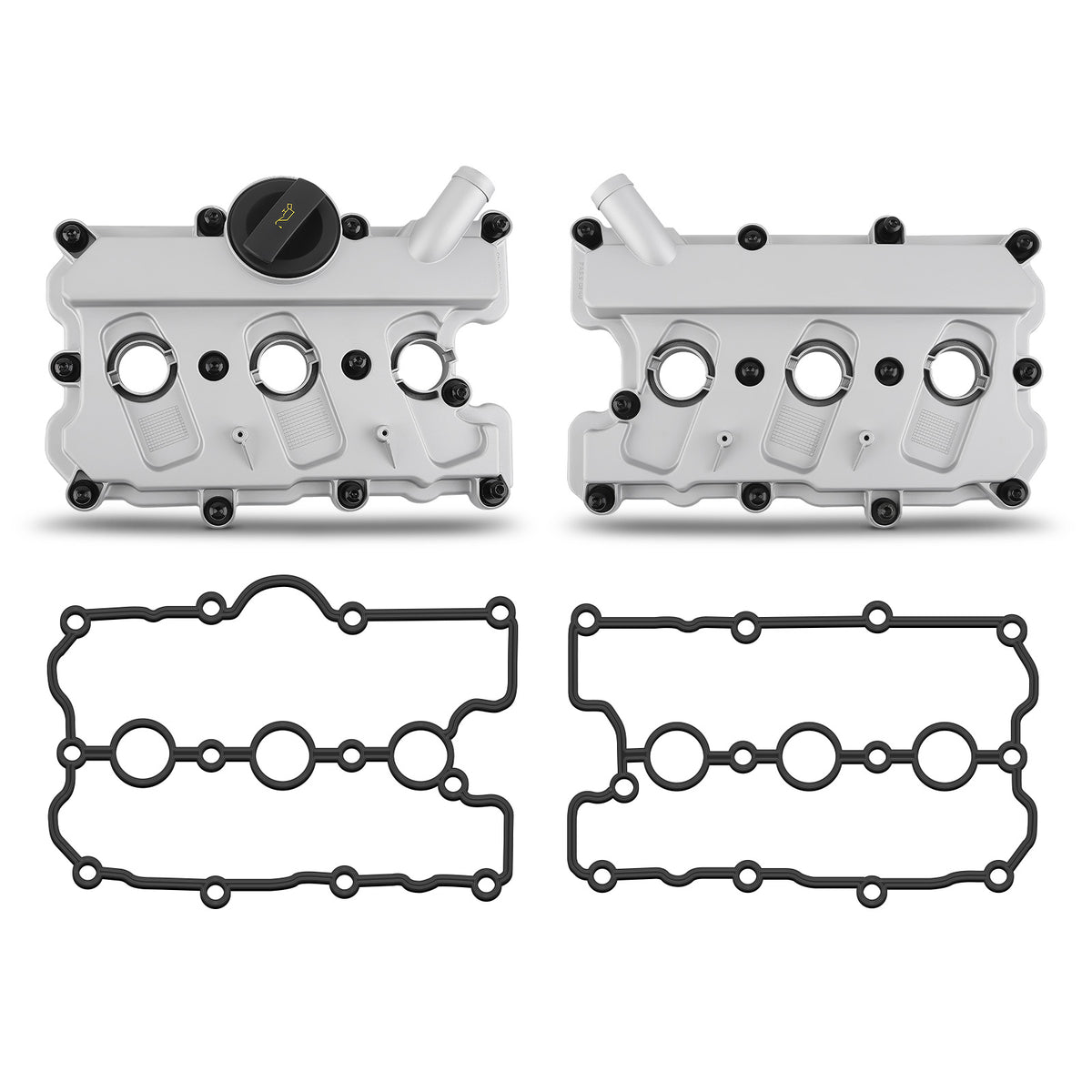 Plastic Valve Cover w/Gasket Gasket compatible For Audi A4 A5 A6 Quattro compatible For VW Touareg V6 3.0L