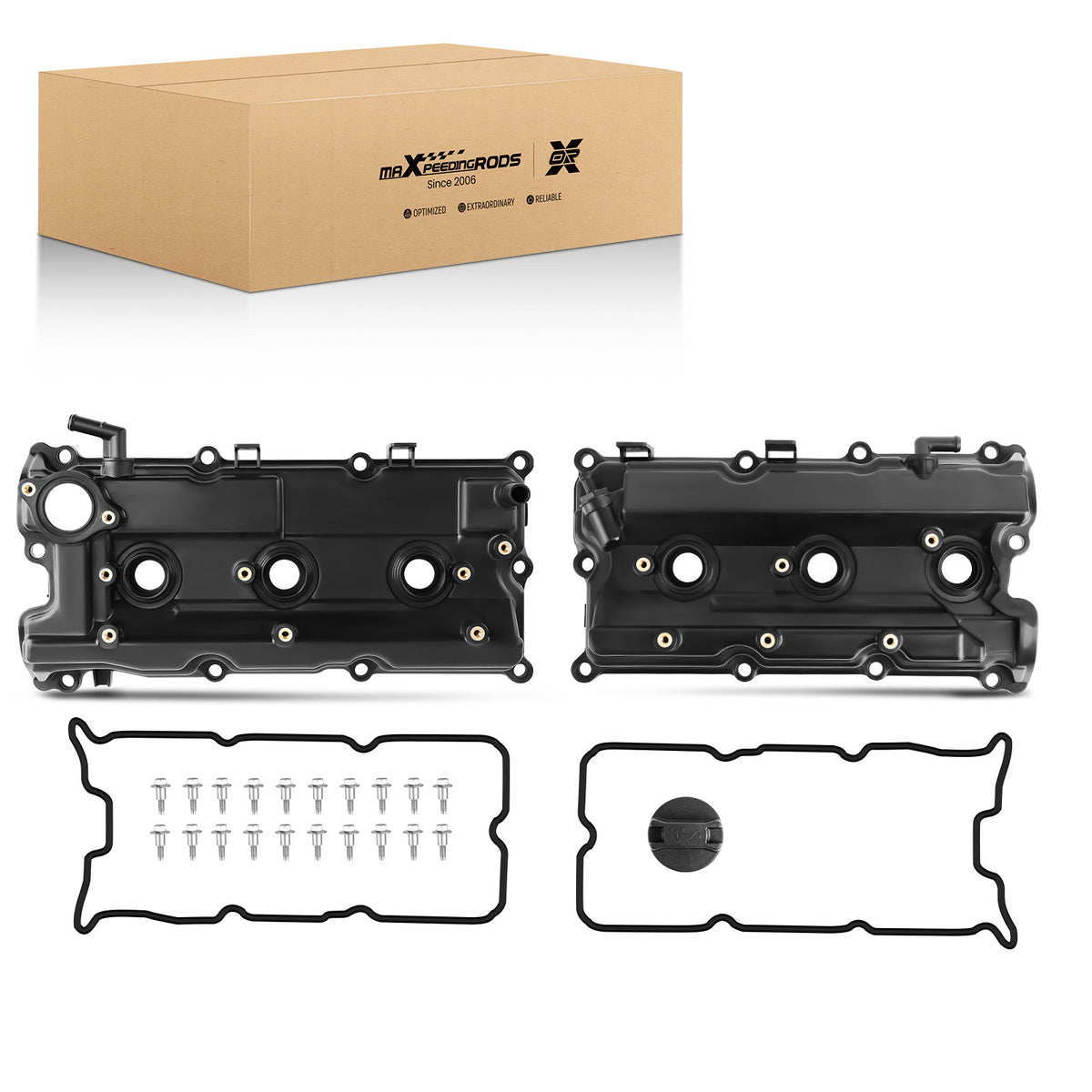 Valve Cover LeftRight w/ Gasket compatible For Nissan Pathfinder compatible For Infiniti QX4 3.5L 02-04