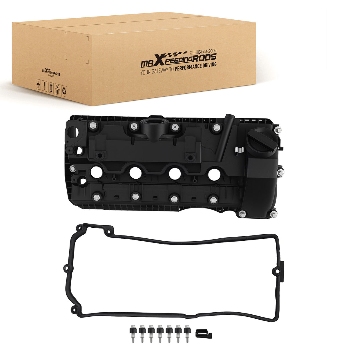 Engine Valve Cover compatible For BMW 545i 550i 645Ci 650i 2004-2010 11127522150