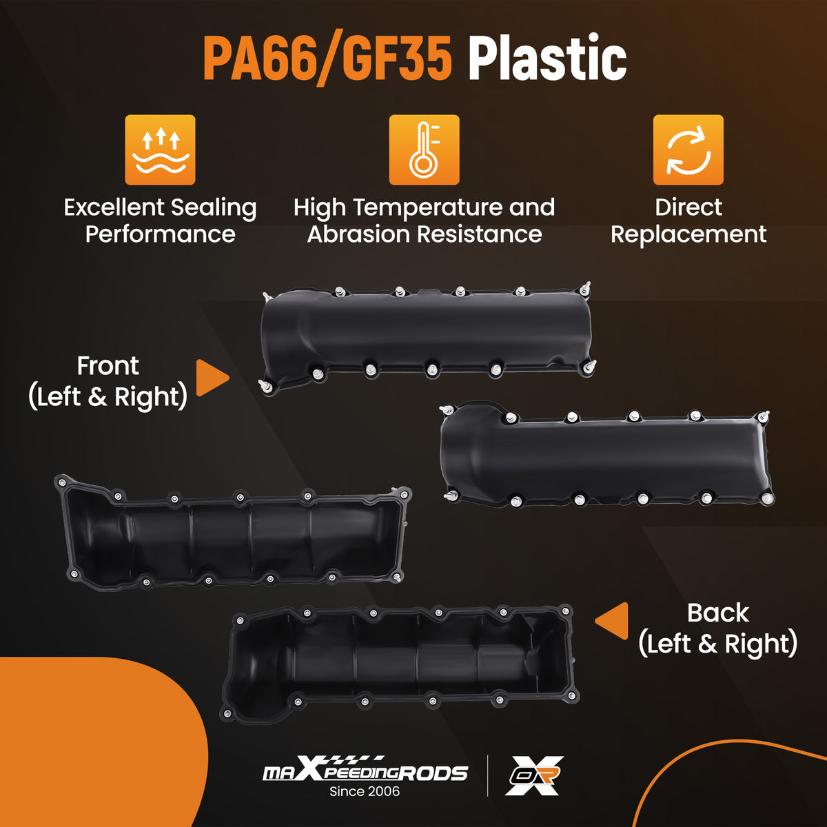 Engine Valve Cover w/ Gaskets compatible For Dodge Dakota compatible For Durango compatible For Ram 1500 4.7L 53021828AA