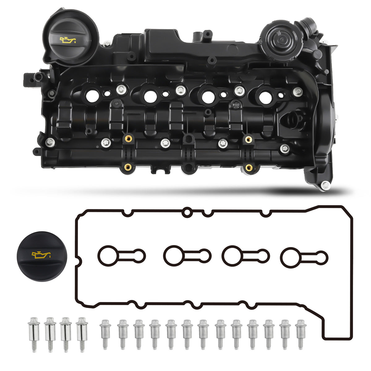 Engine Valve Cover W/ Gasket compatible For Mini Mini Countryman R60 2010-2016 11128589943