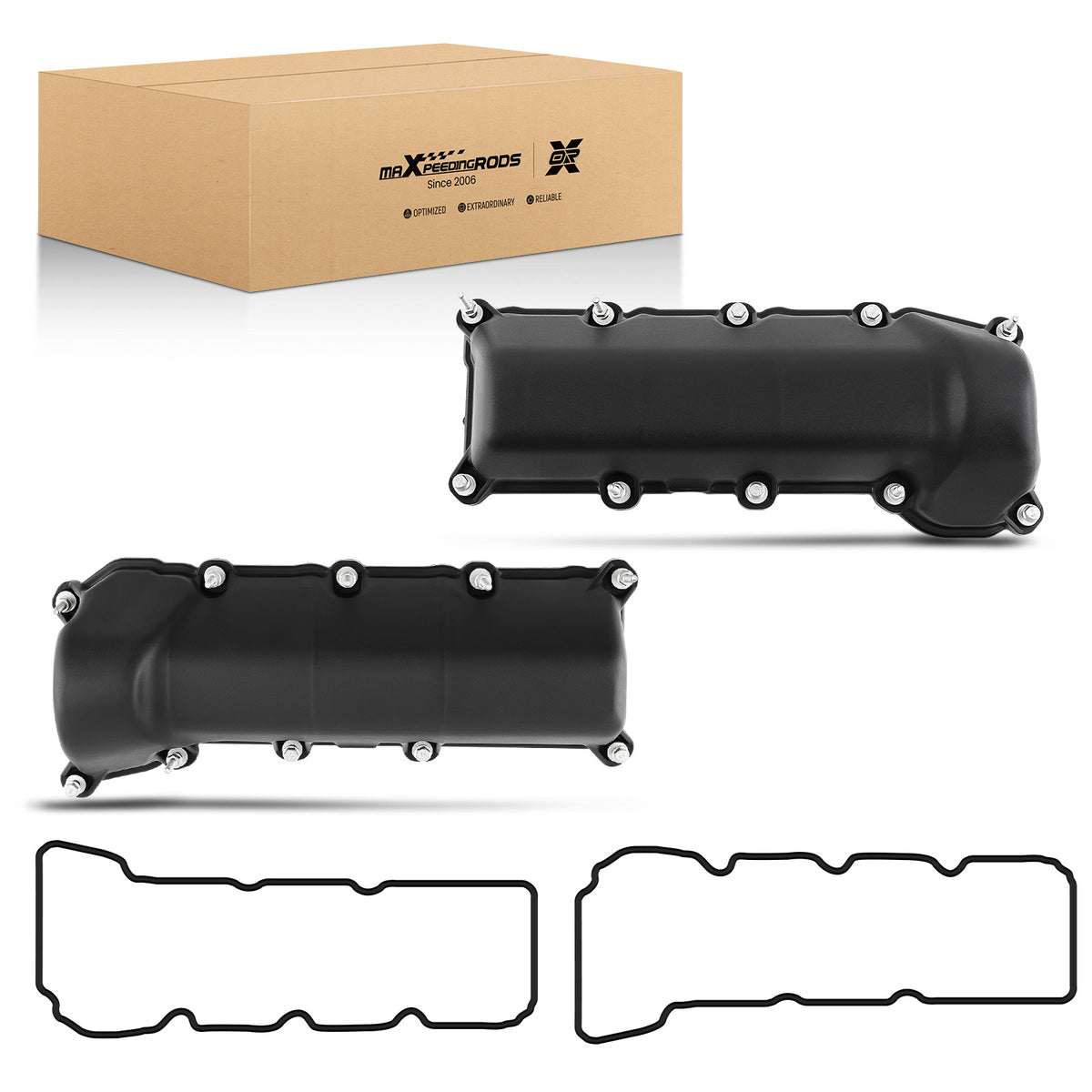 2x Valve Covers Set compatible For Dodge Ram 1500 compatible For Durango Grand Cherokee 3.7L 2002-2012