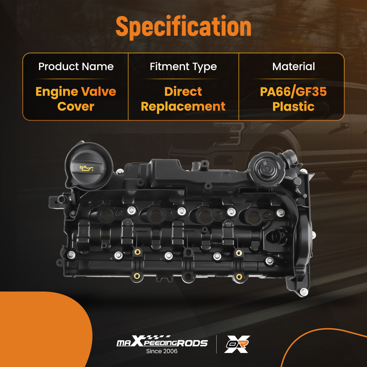 Engine Valve Cover W/ Gasket compatible For Mini Mini Countryman R60 2010-2016 11128589943