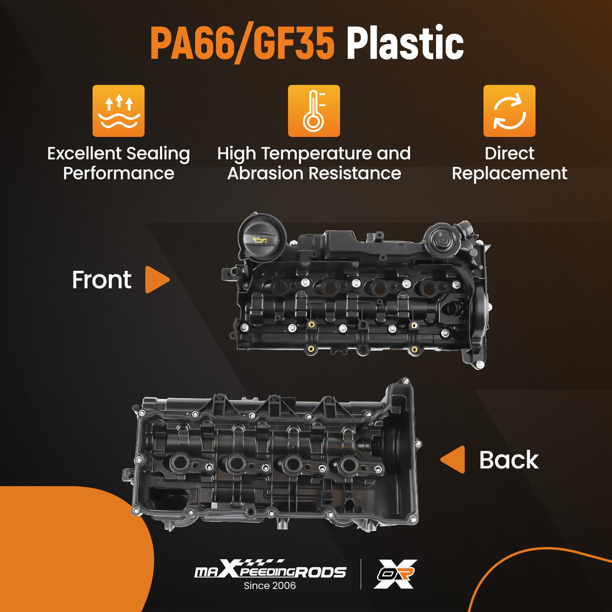 Engine Valve Cover W/ Gasket compatible For Mini Mini Countryman R60 2010-2016 11128589943