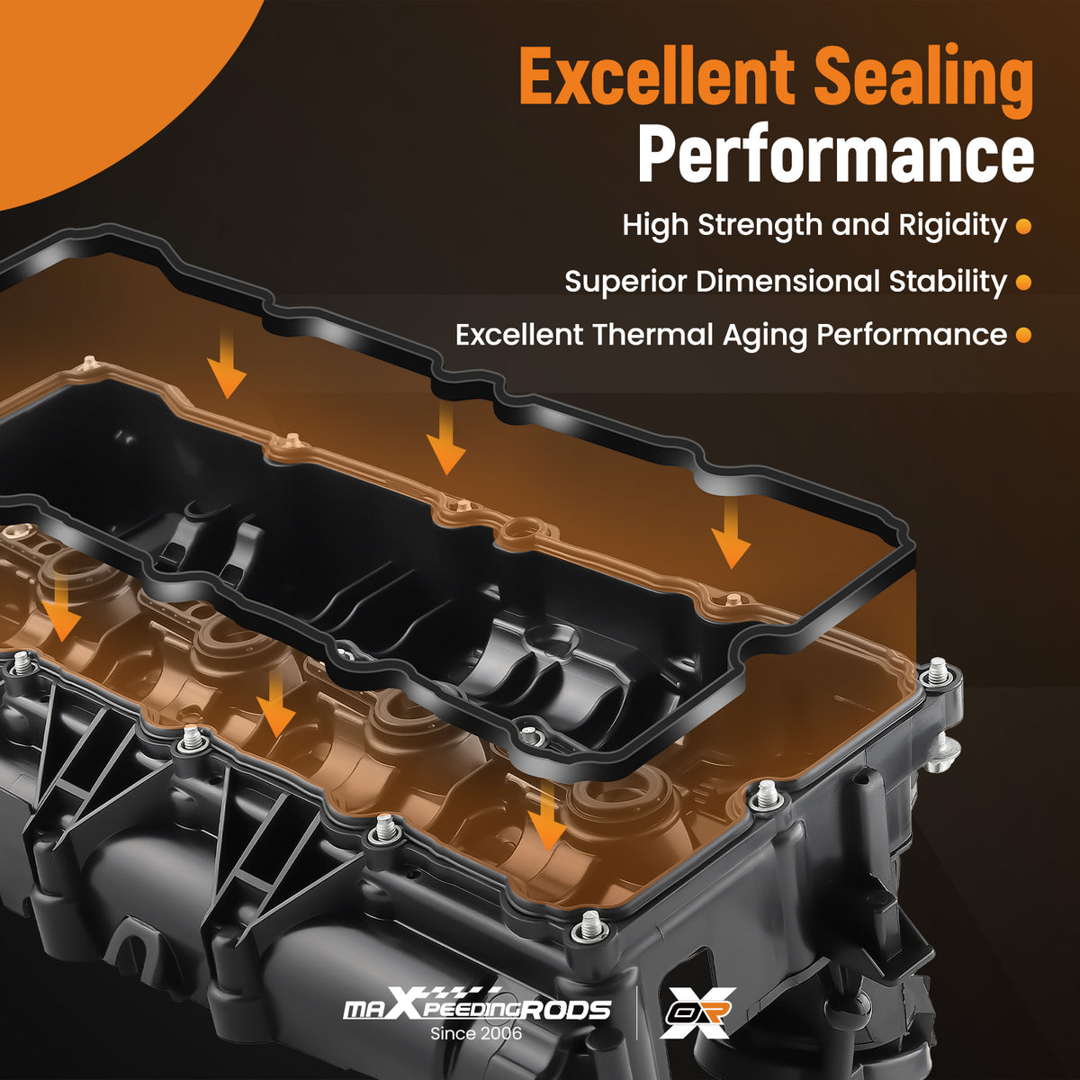 Engine Valve Cover W/ Gasket compatible For Mini Mini Countryman R60 2010-2016 11128589943