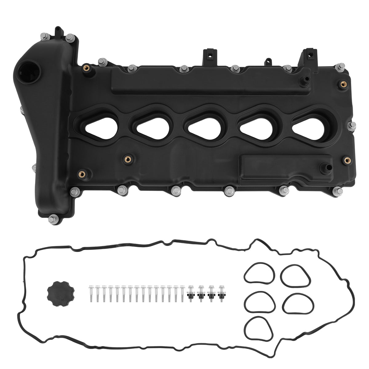Engine Valve Cover Set compatible For Chevy Colorado GMC Canyon compatible For Hummer H3 3.5L 2004-2006