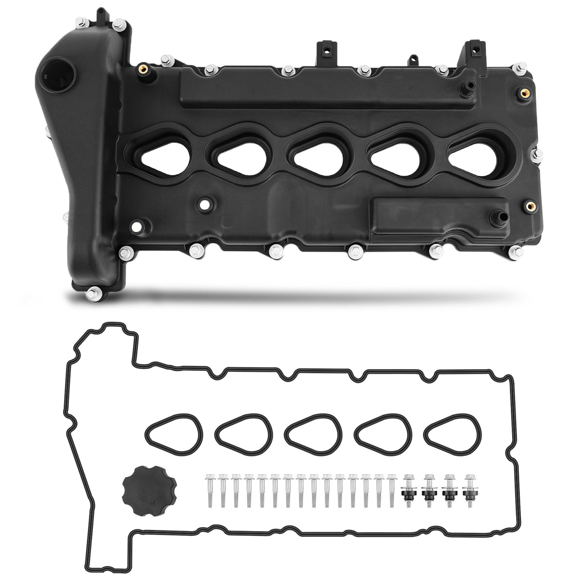 Engine Valve Cover Set compatible For Chevy Colorado GMC Canyon compatible For Hummer H3 3.5L 2004-2006