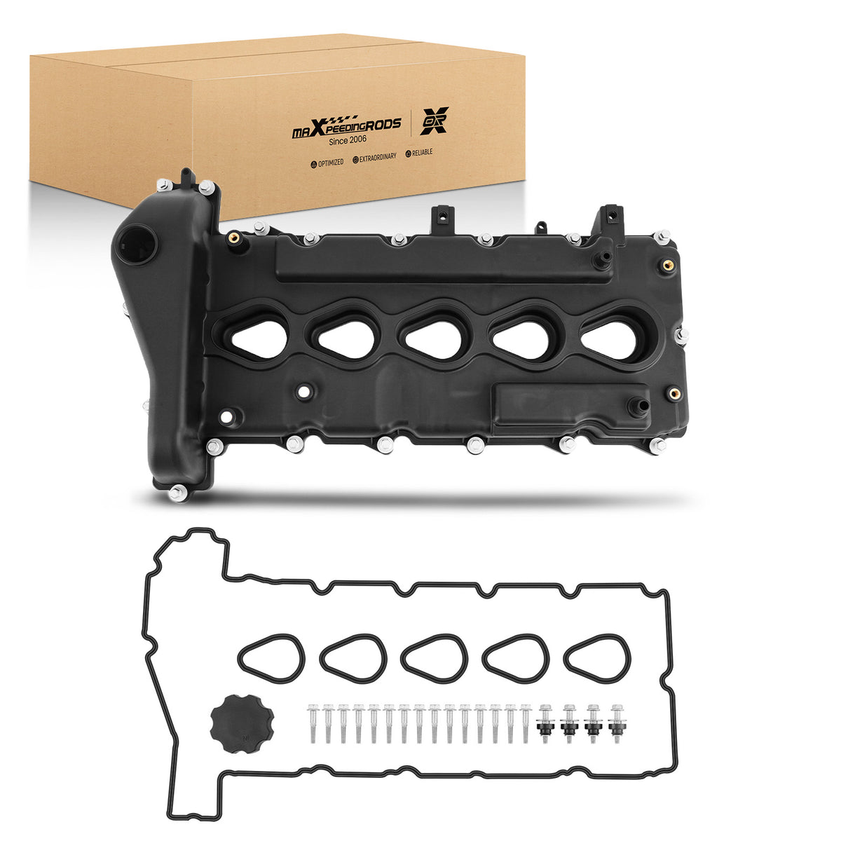 Engine Valve Cover Set compatible For Chevy Colorado GMC Canyon compatible For Hummer H3 3.5L 2004-2006