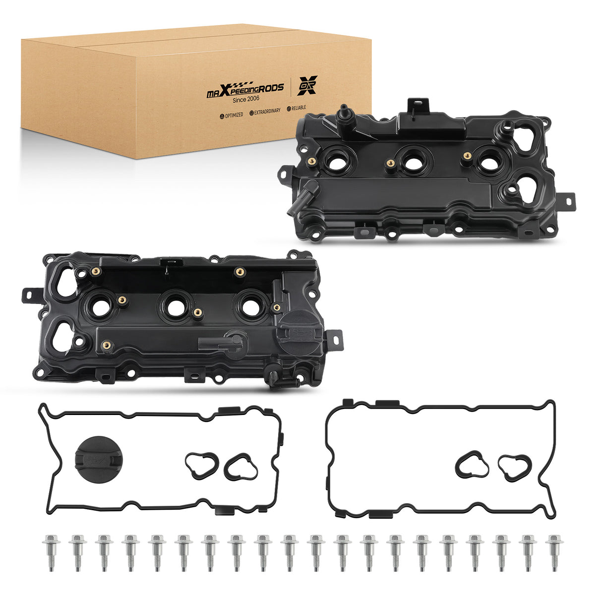2pc Valve Covers Set w/ Gasket compatible For Nissan Maxima 2009-2020  Murano 3.5L 2015-2020