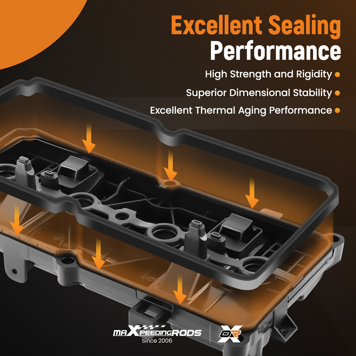 Engine Valve Cover w/ Gasket compatible For Nissan Versa 2007-2010-2012 L4 1.8L 13264EM30A