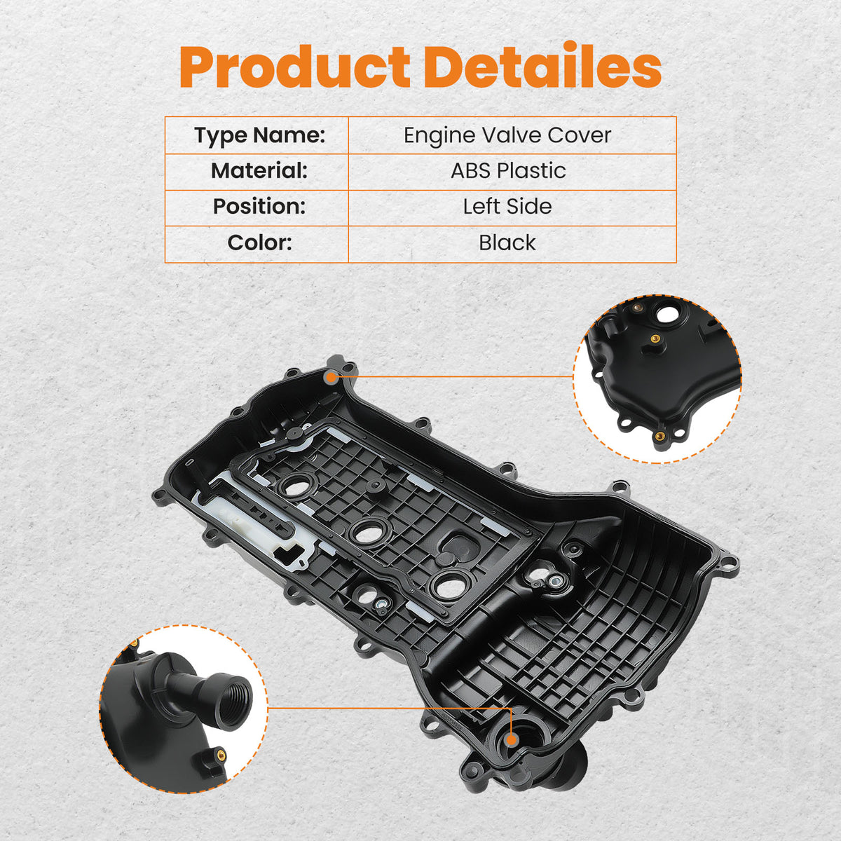 Left Side Engine Valve Cover Kit compatible For Toyota Sienna 3.5L V6 2017-2020  11202-0P012