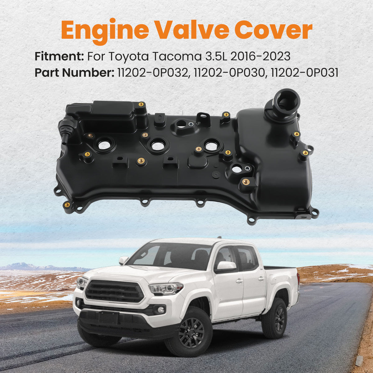 Left Side Engine Valve Cover Kit compatible For Toyota Sienna 3.5L V6 2017-2020  11202-0P012