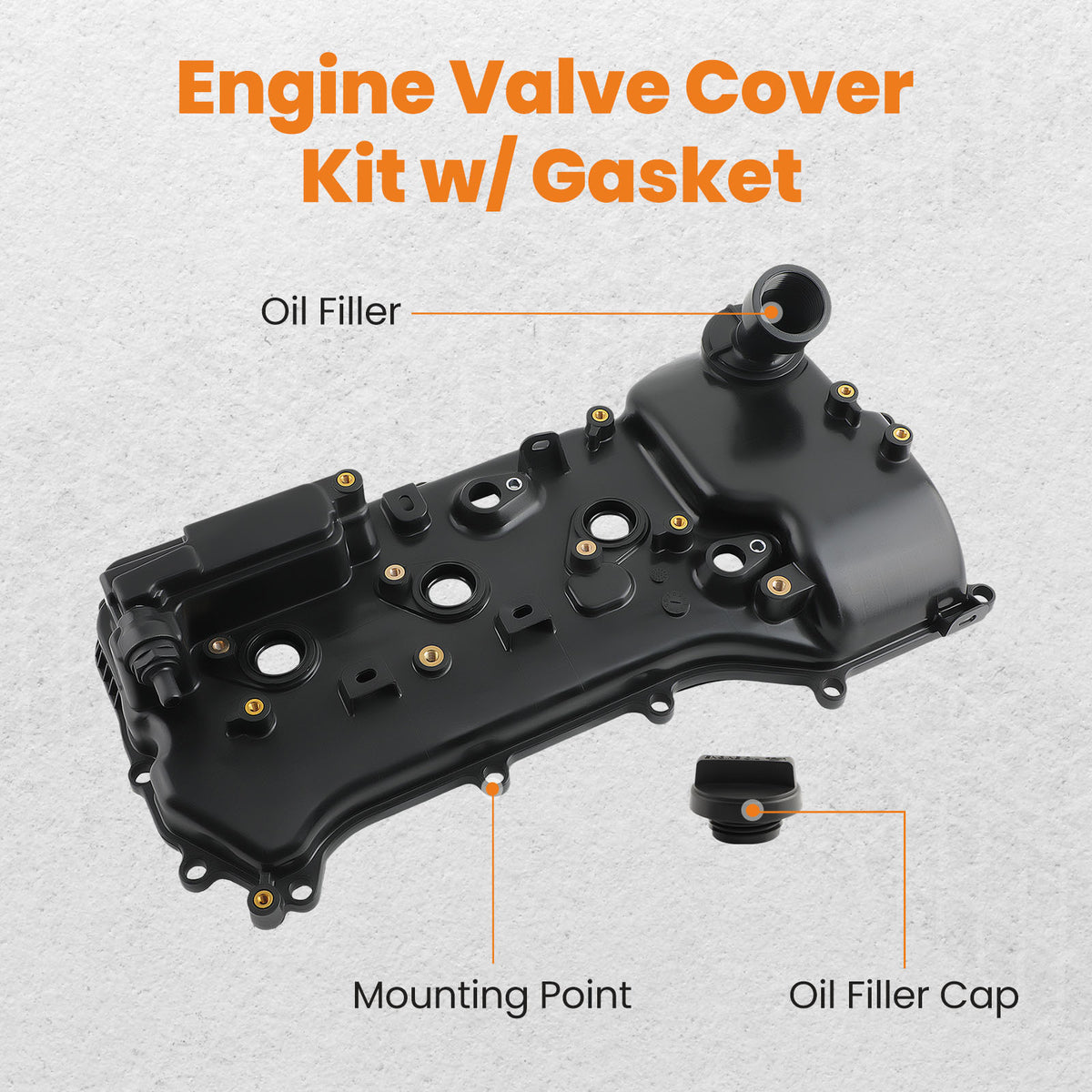 Left Side Engine Valve Cover Kit compatible For Toyota Sienna 3.5L V6 2017-2020  11202-0P012