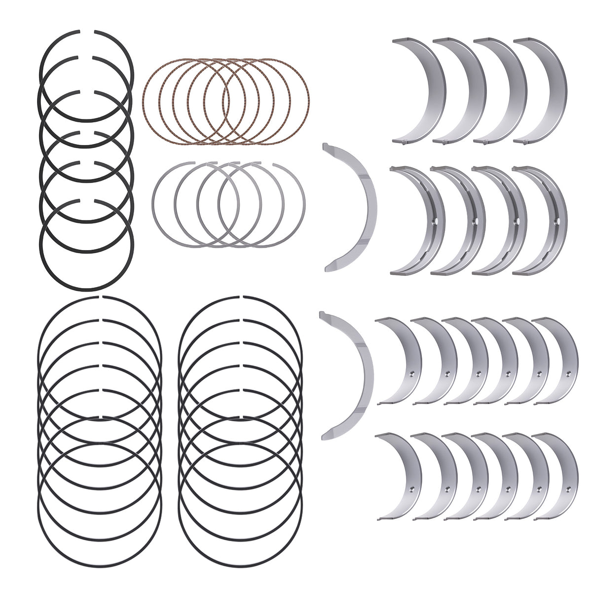 Complete Bearing Kit compatible For Nissan Xterra 4.0L DOHC 2005-2015 12033-4W001