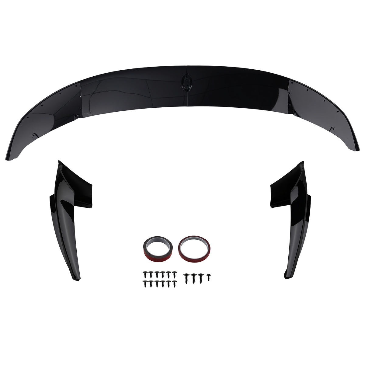 Glossy Black Front Bumper Spoiler Lip Kit For 2011-2016 compatible For BMW F10 5 Series M Sport