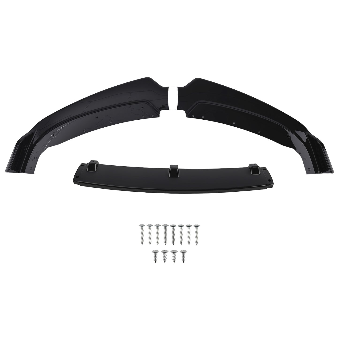 Gloss Black Front Bumper Splitter Spoiler compatible For BMW F30 320i 328i Base 2012-2015