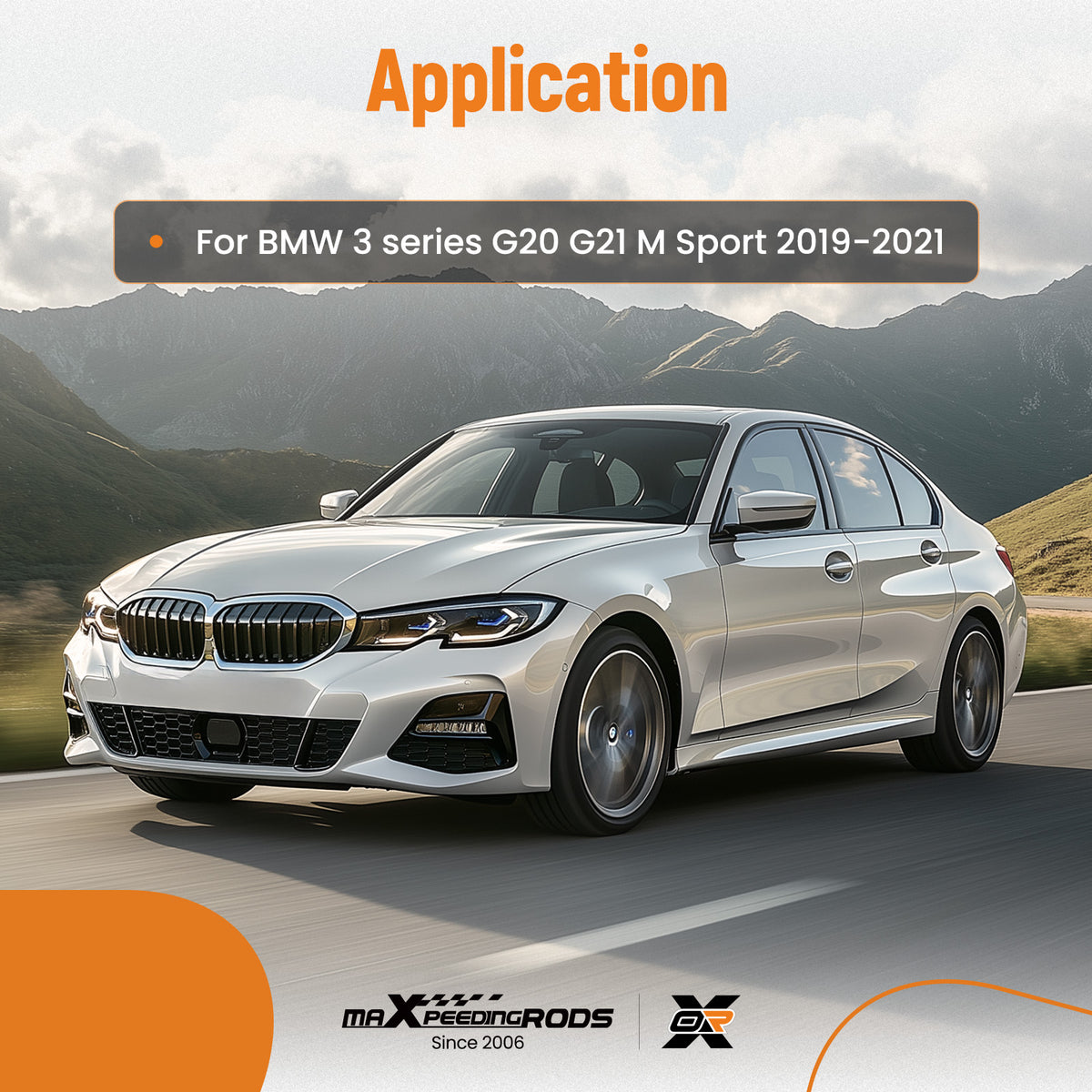 Front Bumper Lip compatible For BMW 3 Series G20 330i M340i M Sport 2019-2021  Body Kit