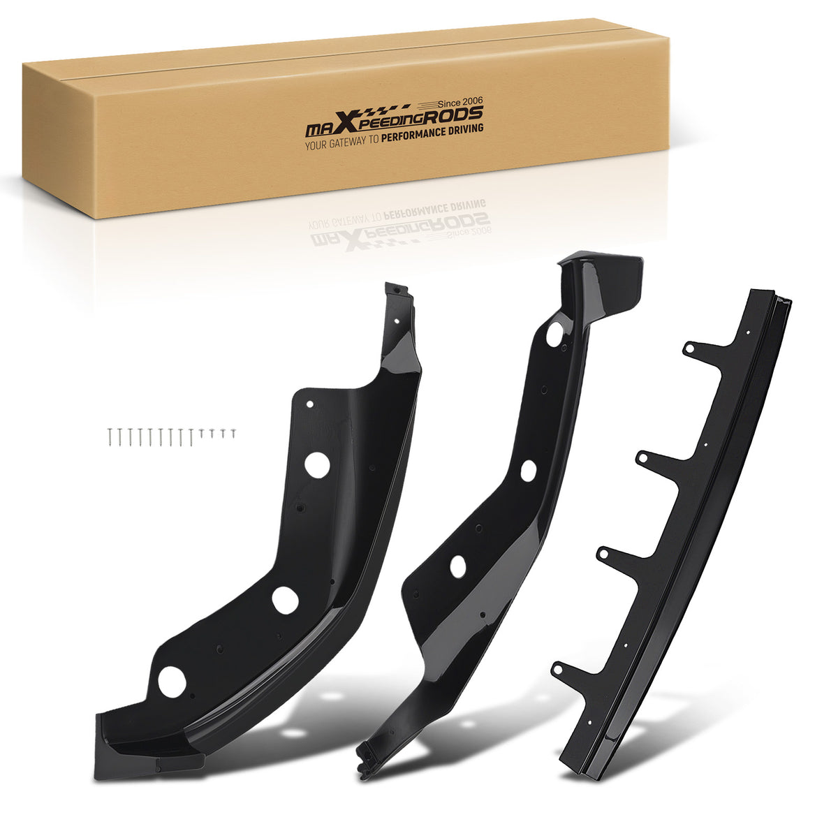 Front Aero Kit Extension compatible For BMW G20 330i M340i 2019-2022 Black 3PC Set