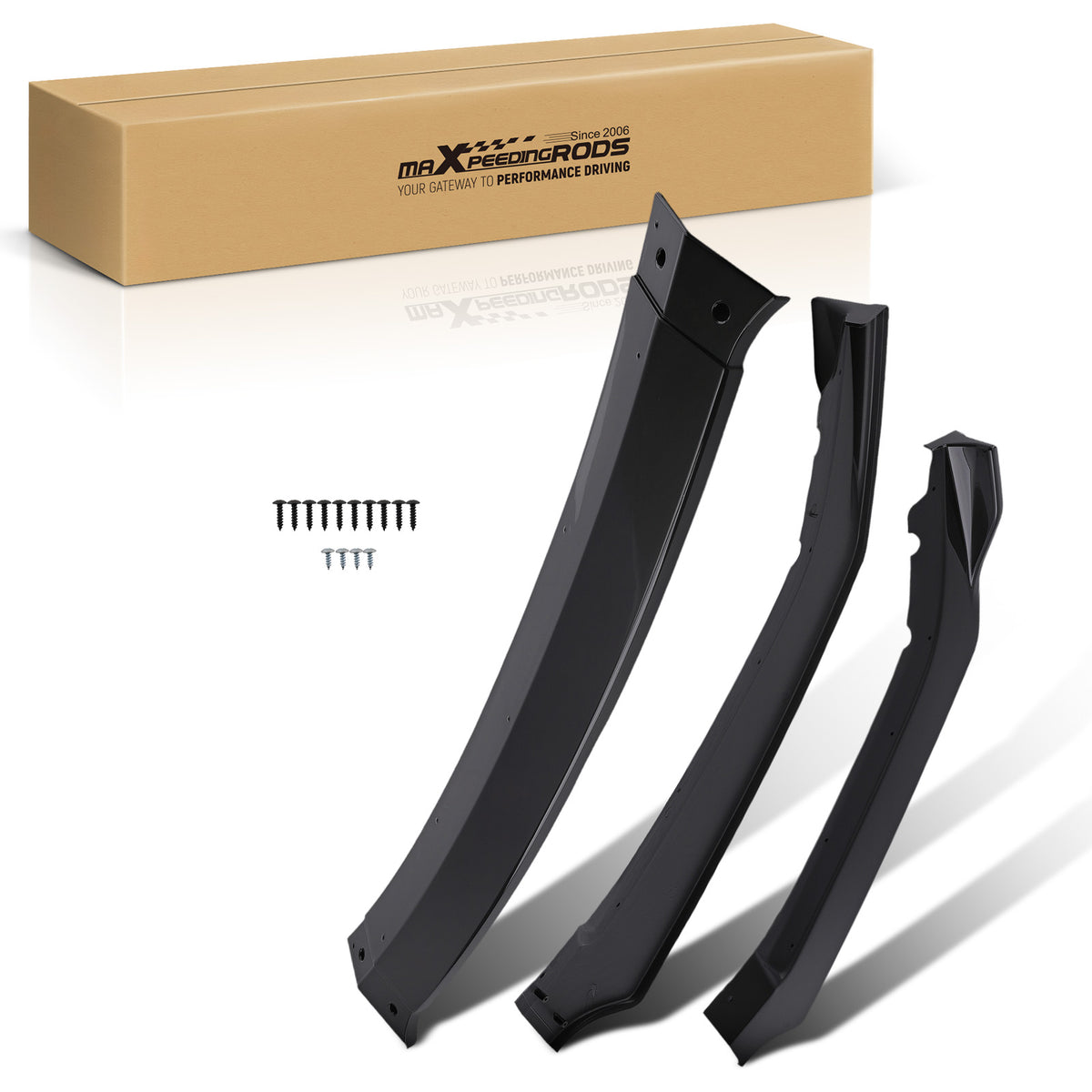 Front Bumper Cover compatible For Honda Civic SI/Hatchback 2017-2021  Black Plastic Guard