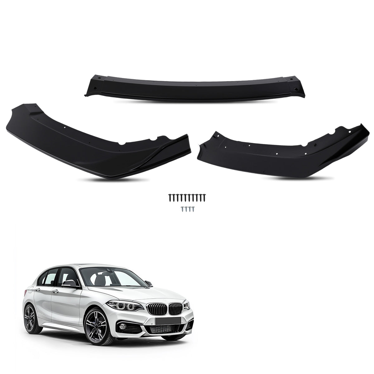 Front Bumper Cover compatible For Honda Civic SI/Hatchback 2017-2021  Black Plastic Guard