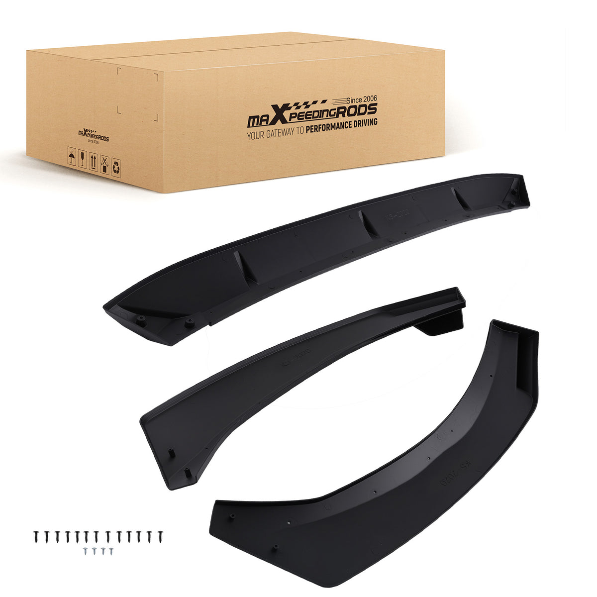 Front Bumper Accent compatible For KIA K5 2020-2024 GT-Line EX Sedan Black PerFormance Kit