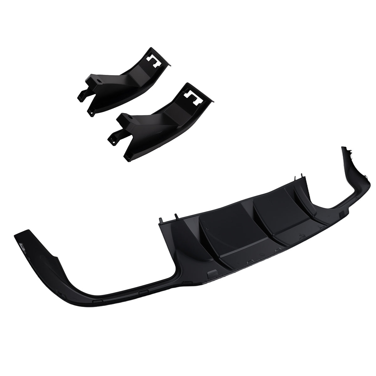 AMG Style Diffuser compatible For Mercedes C Class W204 2012-2015 Gloss Black Plastic