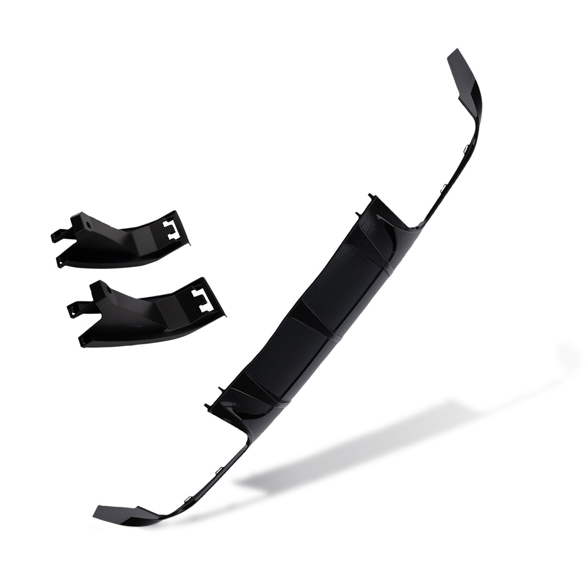 AMG Style Diffuser compatible For Mercedes C Class W204 2012-2015 Gloss Black Plastic