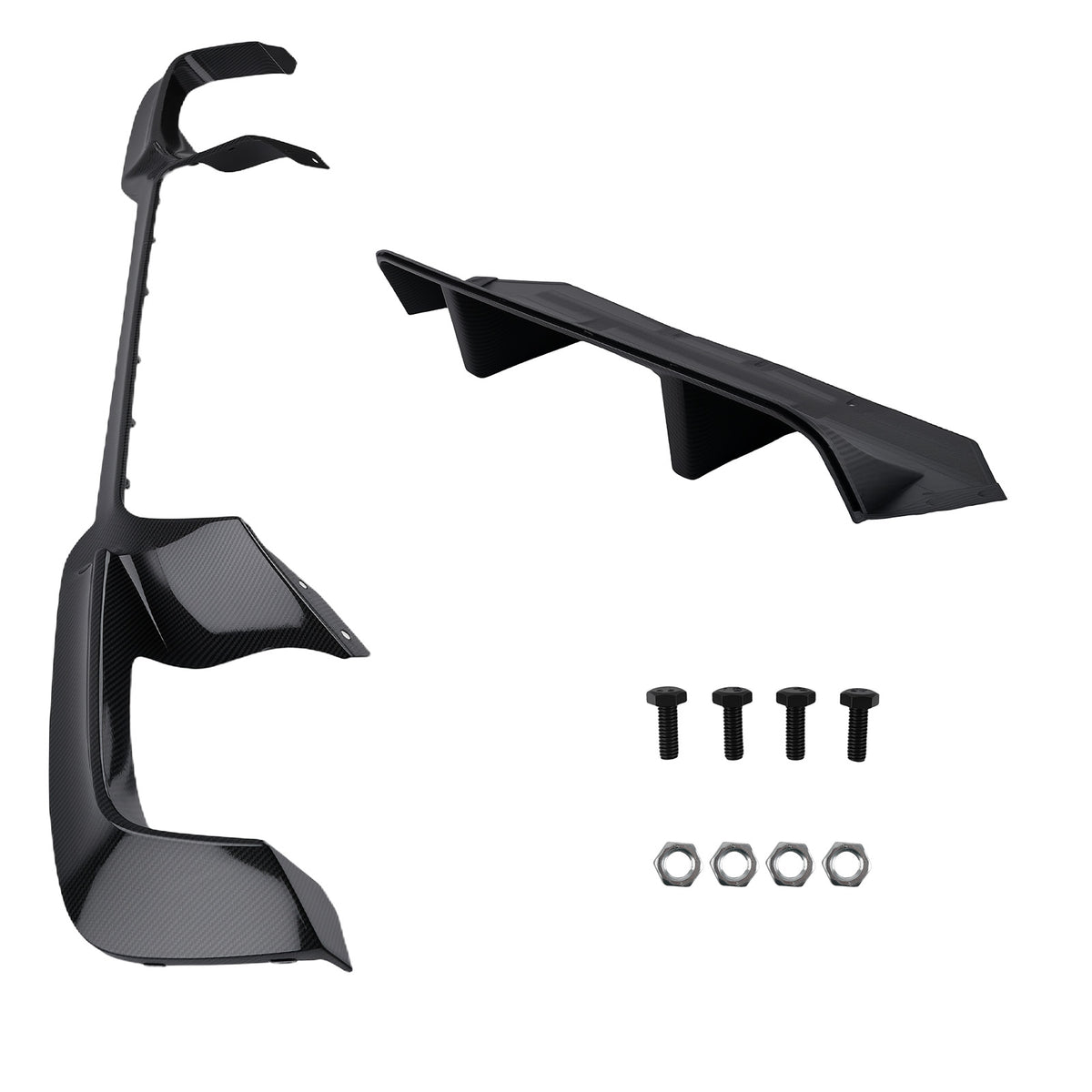 Rear Diffuser Bumper Lip Carbon Look For 11-16 compatible For BMW 5 Series F10 M Sport 535i