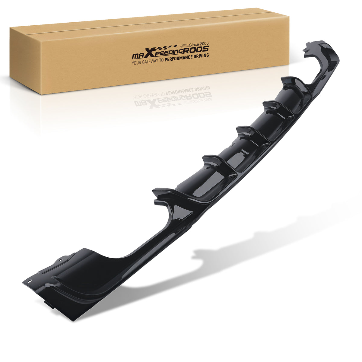 Black Rear Lip compatible For BMW 3 Series F30 F31 M-Tech 2012-18 Bumper Diffuser Kit