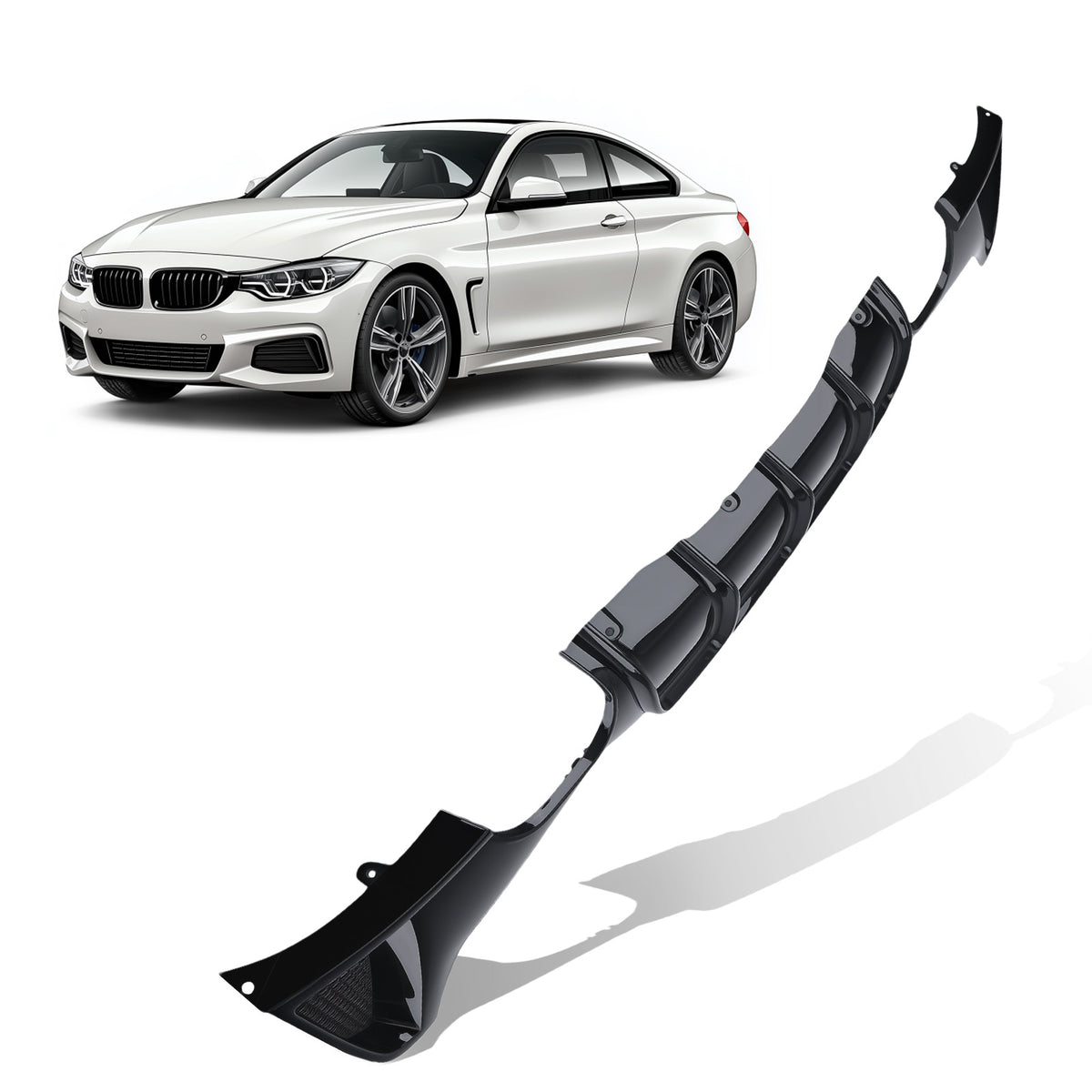 Black PerFormance Extension compatible For BMW F32 F33 F36 4 Series M Sport 2014-2018
