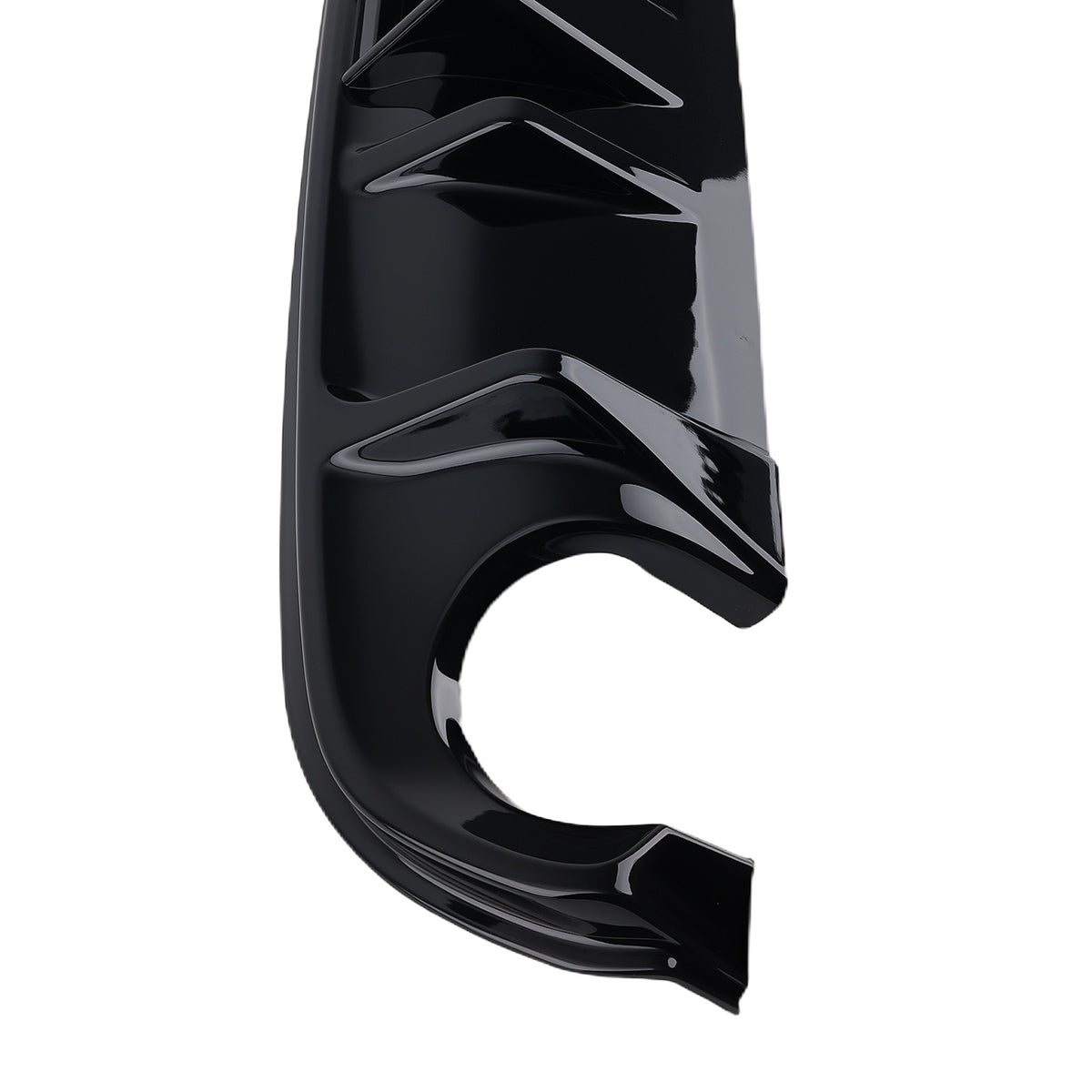 Glossy Black Rear Bumper Diffuser W/ Led Brake Light compatible For Infiniti Q50 2014-2017