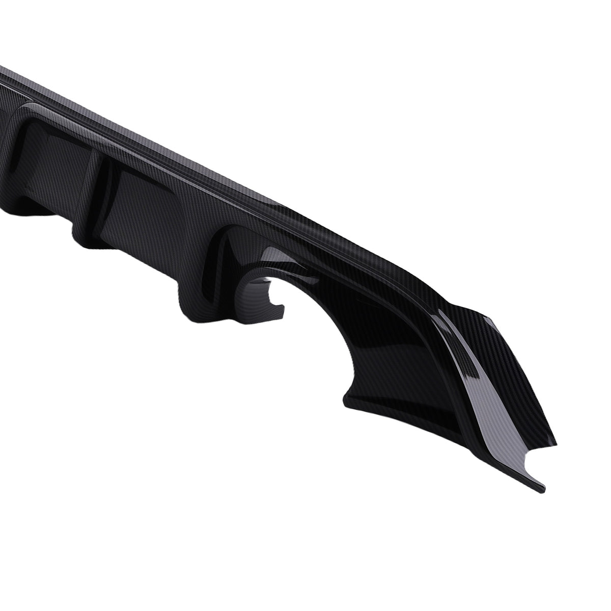 Carbon Fiber Rear Bumper Spoiler Diffuser LED W/Light compatible For Infiniti Q60 2017-2022