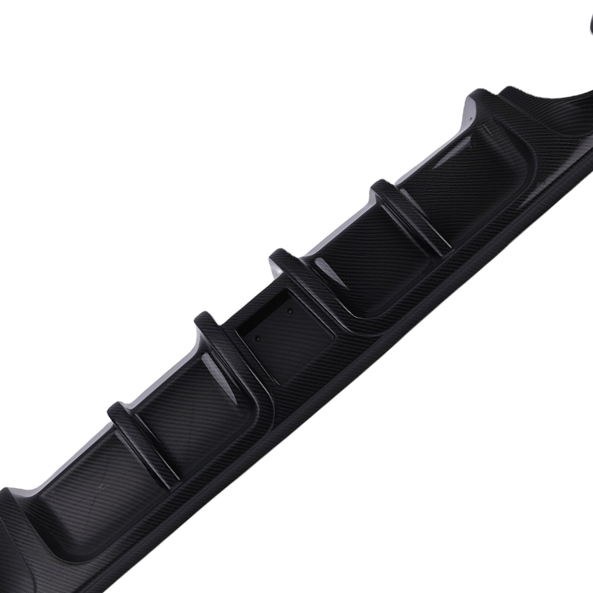Carbon Fiber Rear Bumper Spoiler Diffuser LED W/Light compatible For Infiniti Q60 2017-2022