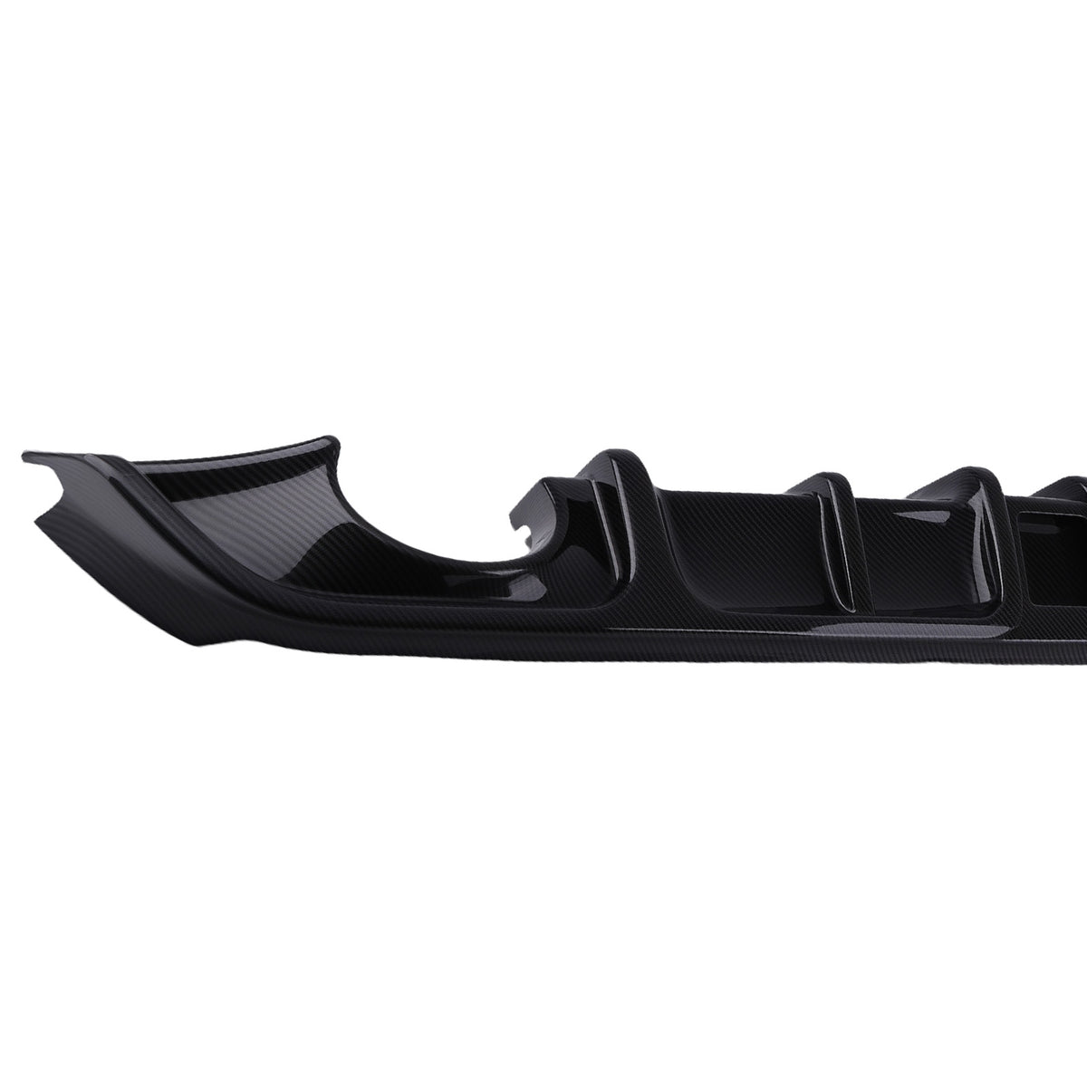 Carbon Fiber Rear Bumper Spoiler Diffuser LED W/Light compatible For Infiniti Q60 2017-2022