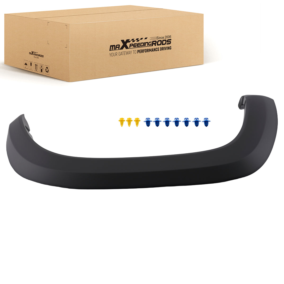 Passenger Side Flare Trim compatible For Toyota Tacoma 2016-21 TO1791111 Black Right Rear