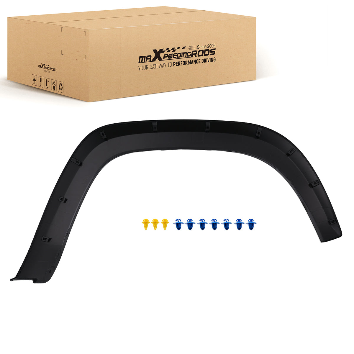 Left Side Fender Molding Trim compatible For Toyota Tacoma 2016-21 TO1790111 Black Plastic