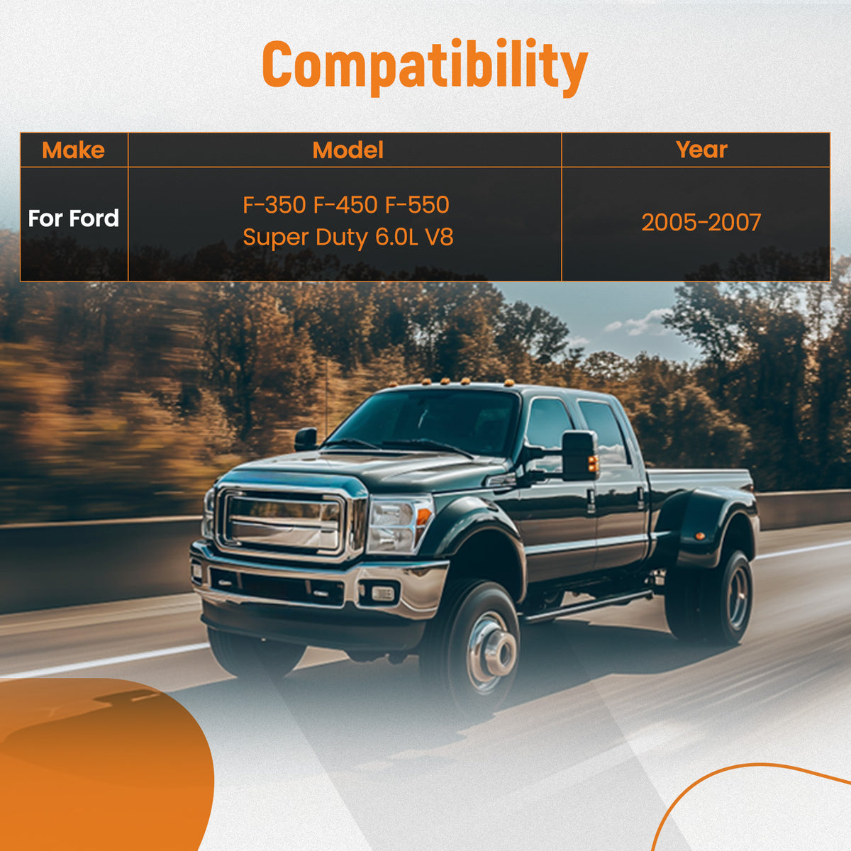 Fuel Tank Filler Neck compatible For Ford F-350/F-450 Super Duty 05-07 F81Z9034SA 8C3Z9034L
