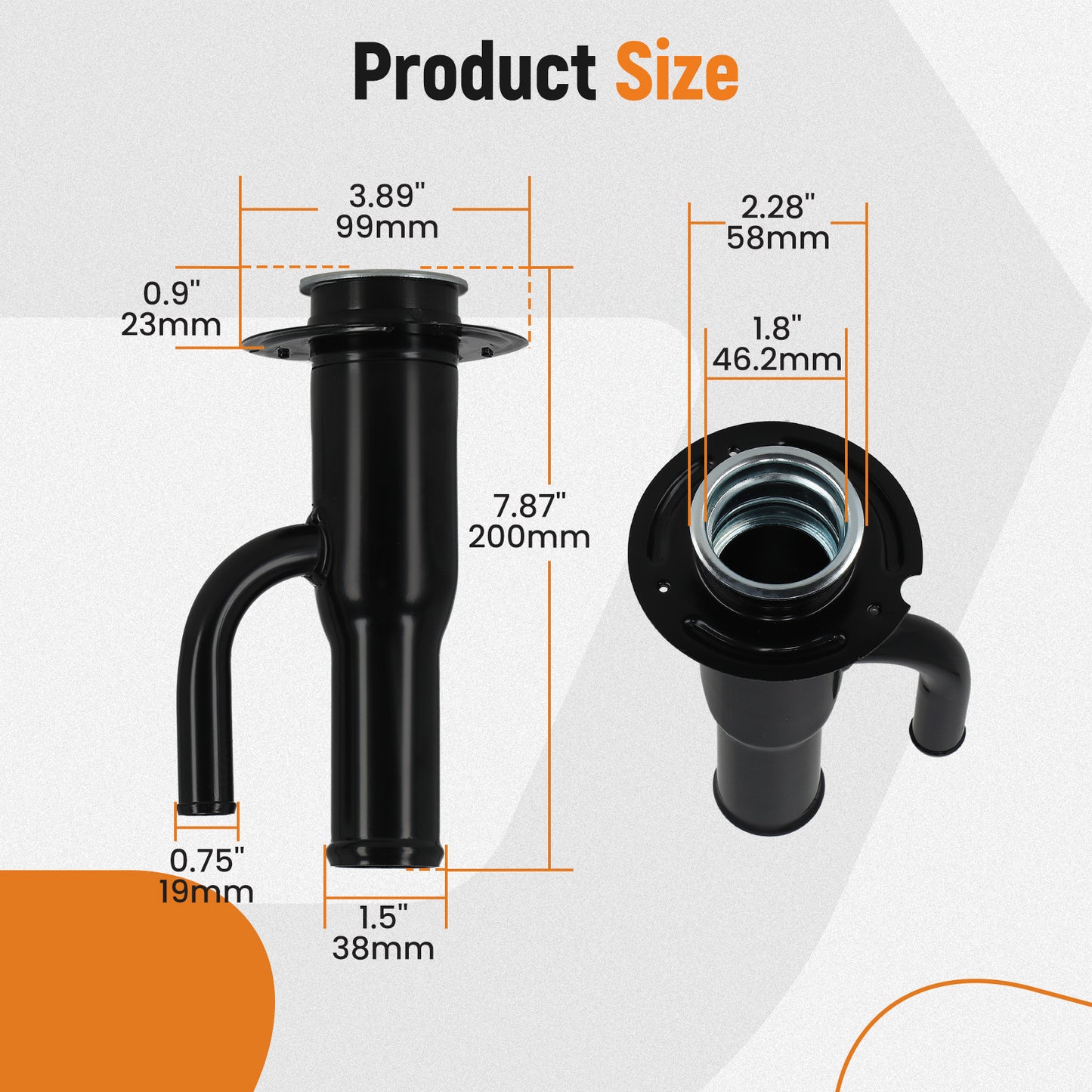 Fuel Tank Filler Neck compatible For Ford F-350/F-450 Super Duty 05-07 F81Z9034SA 8C3Z9034L