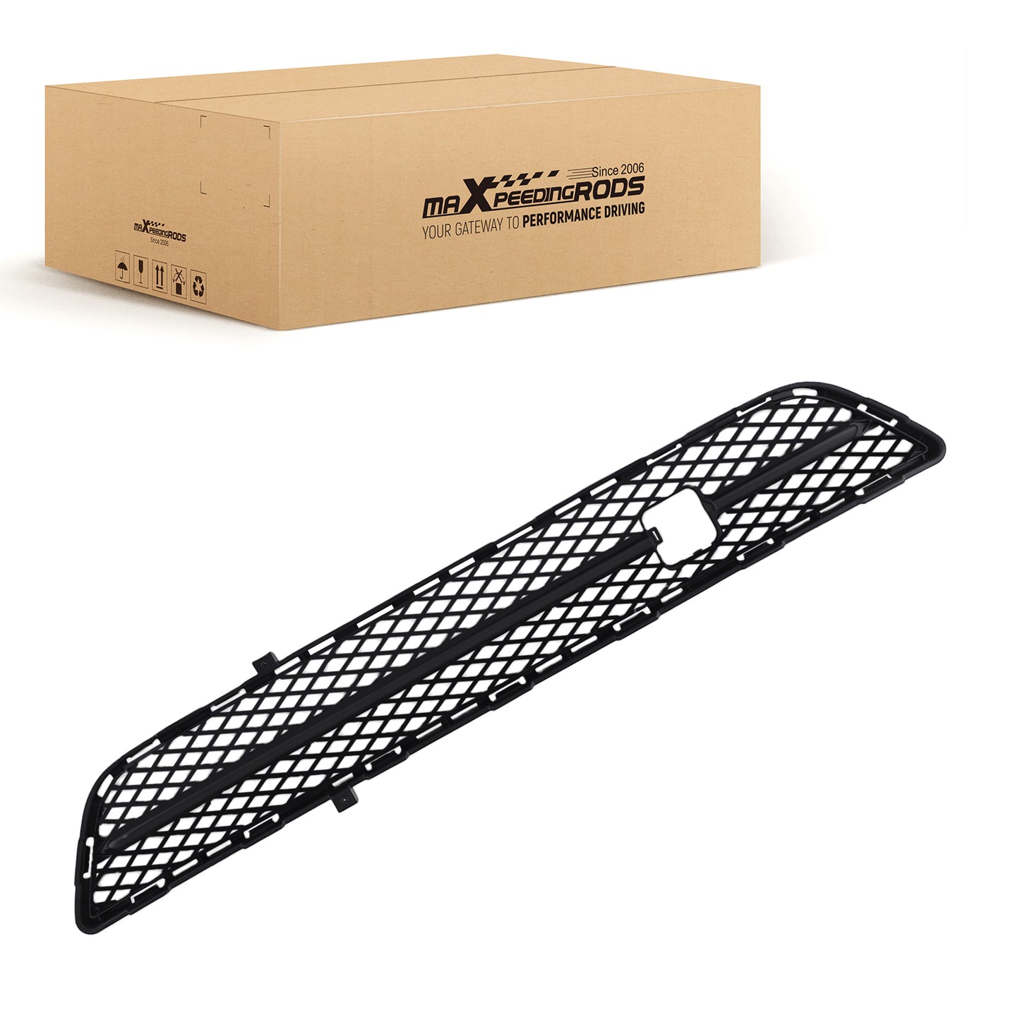 Black Front Grille Assembly compatible For Infiniti G25/G37/Q40 10-15 622541NF1A Lower