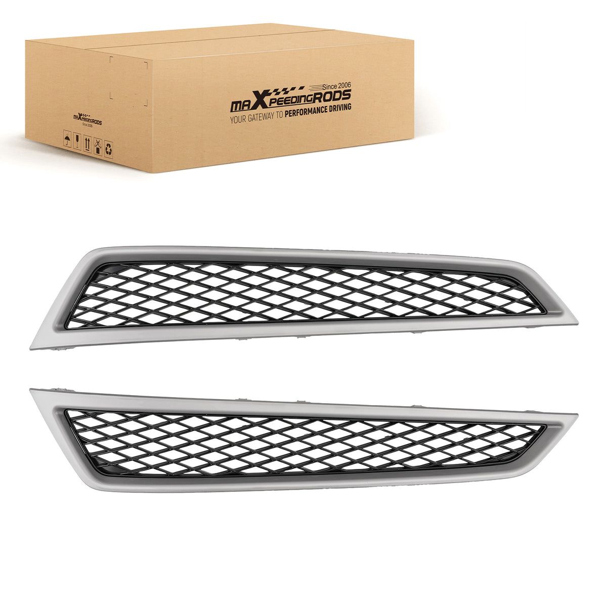 4PC Chrome Grille Assembly compatible For Acura MDX Base 2010-2013 AC1039111
