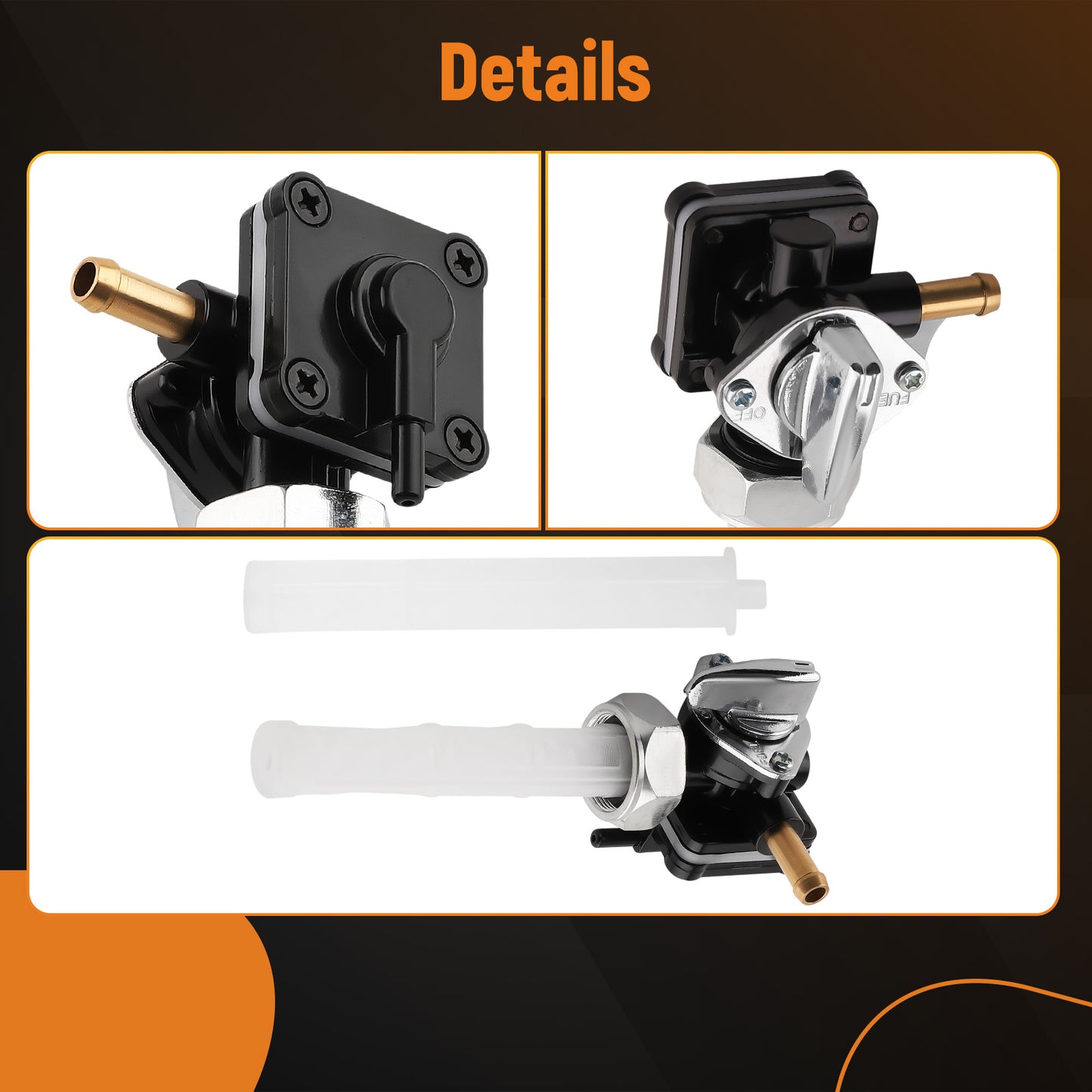 Fuel Valve Petcock Switch Kit compatible For Harley FLST FXST FLT FXD 1995-2001 61338-94D