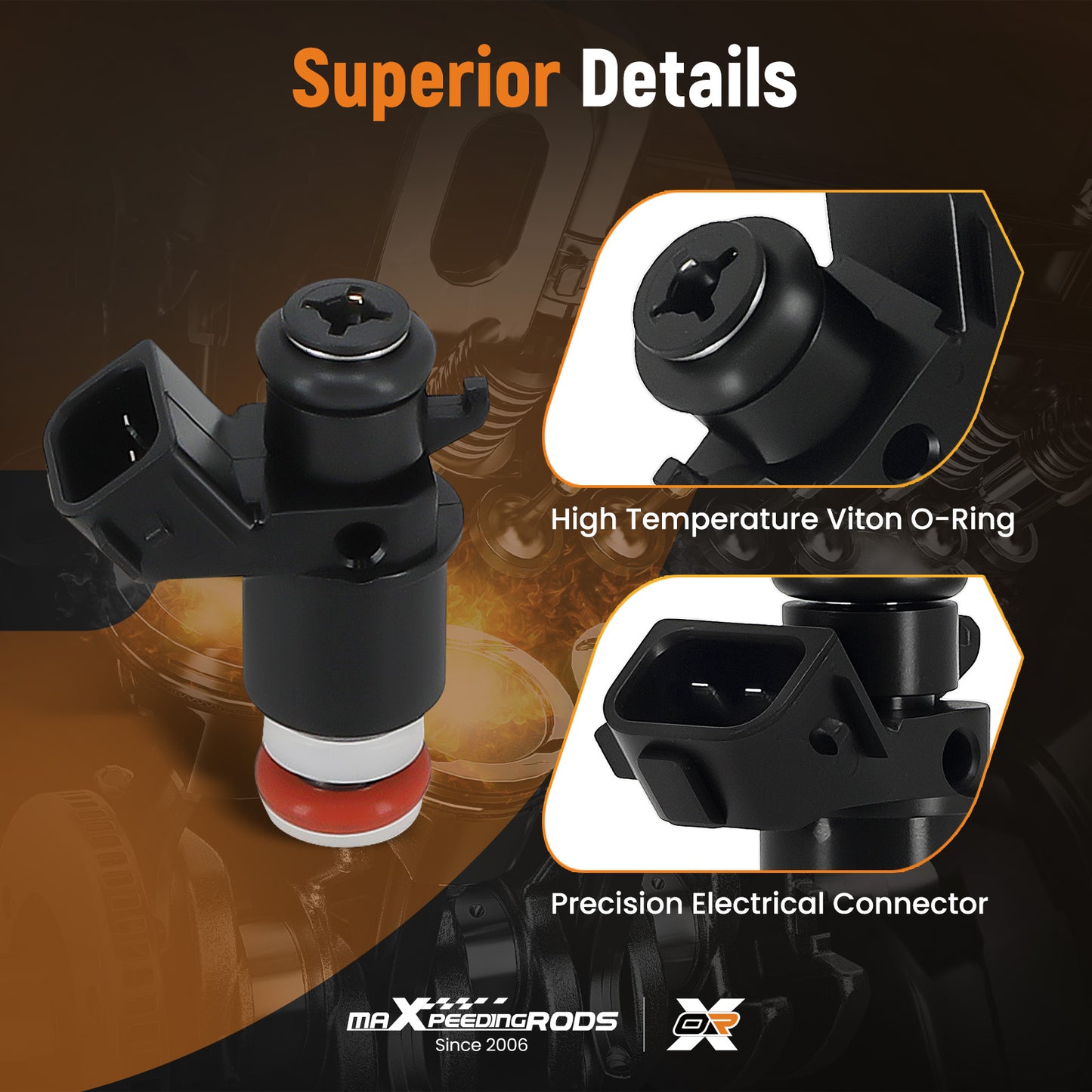4 Fuel Injectors compatible For Honda Civic 1.7L DX EX HX LX 2001 2002 2003 2004 2005