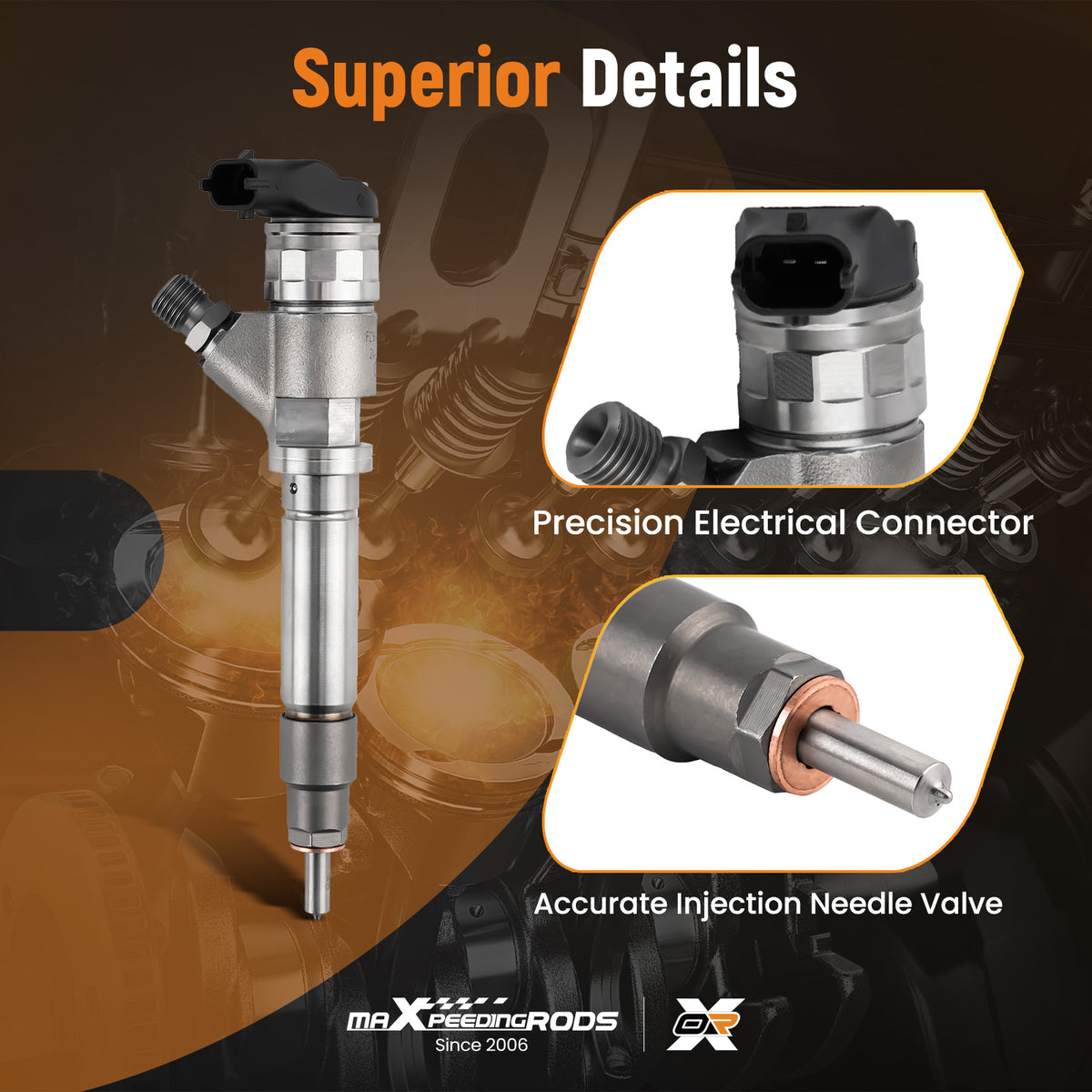 Fuel Injector compatible For GMC Savana Sierra 2500 3500 6.6L 2004-2005