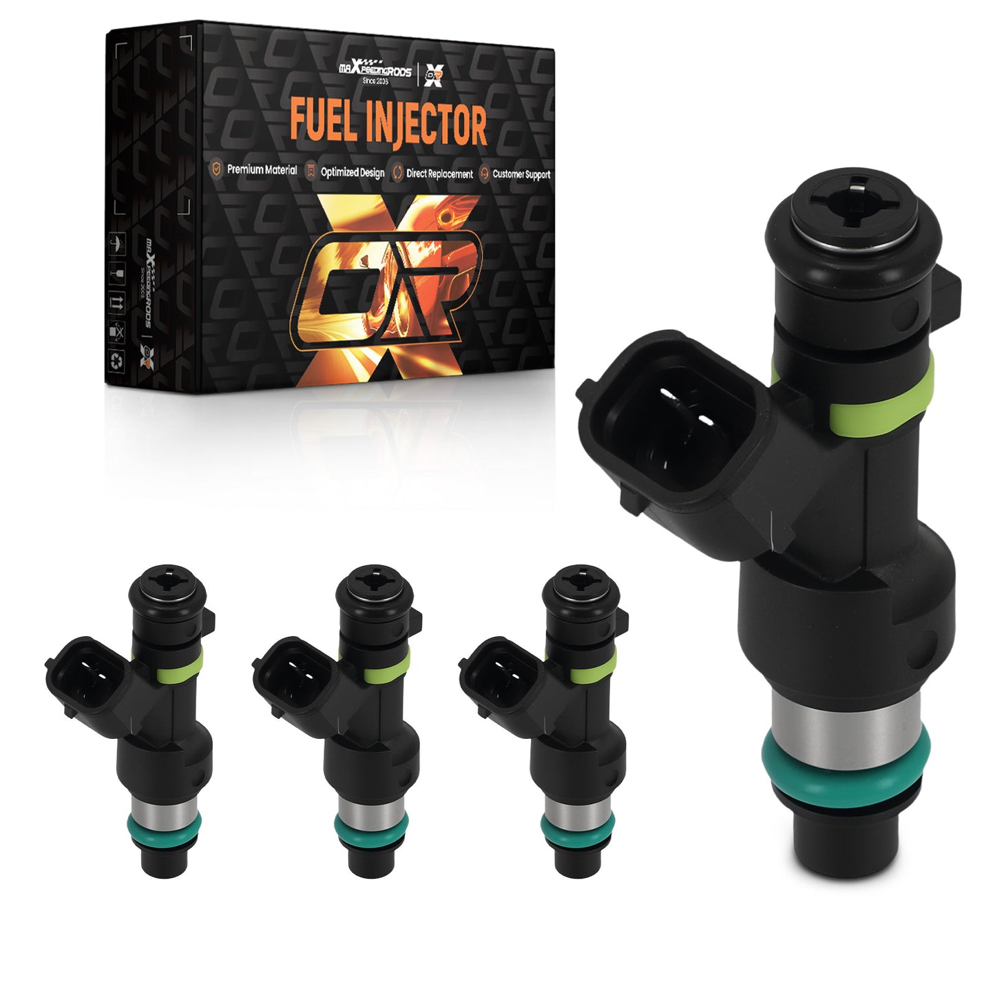 4 Fuel Injectors compatible For Nissan Versa Cube Sentra NV200 Tiida 1.8L 07-18 16600-EN200