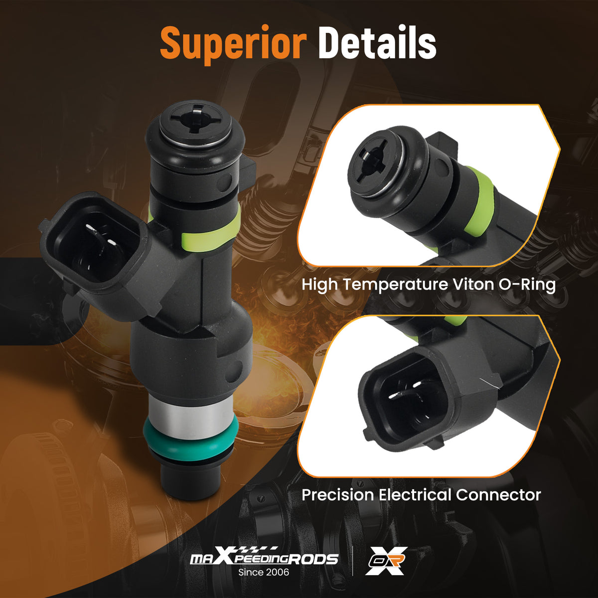 4 Fuel Injectors compatible For Nissan Versa Cube Sentra NV200 Tiida 1.8L 07-18 16600-EN200
