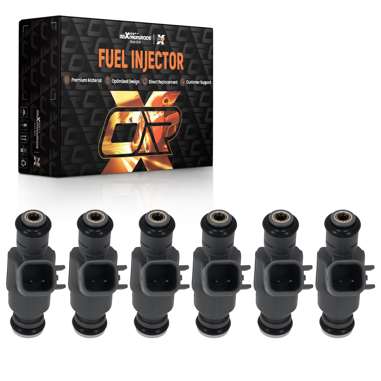 6 Fuel Injectors compatible For Buick Allure 3.6L V6 2005-08 compatible For LaCrosse Cadillac CTS 2004-06