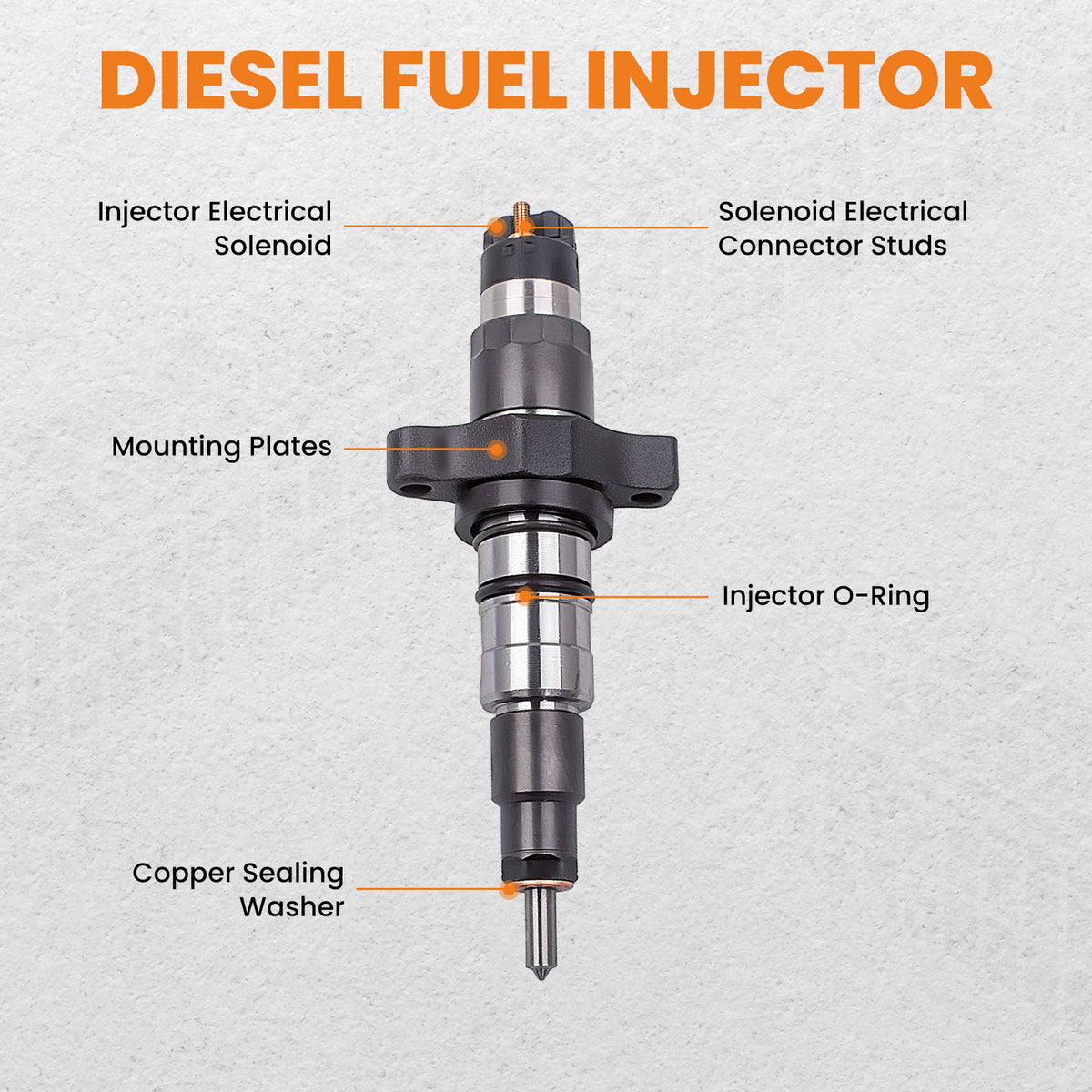 Fuel Injector compatible For Dodge Ram Cummins 5.9L Diesel 0986435505 5263316 04-09
